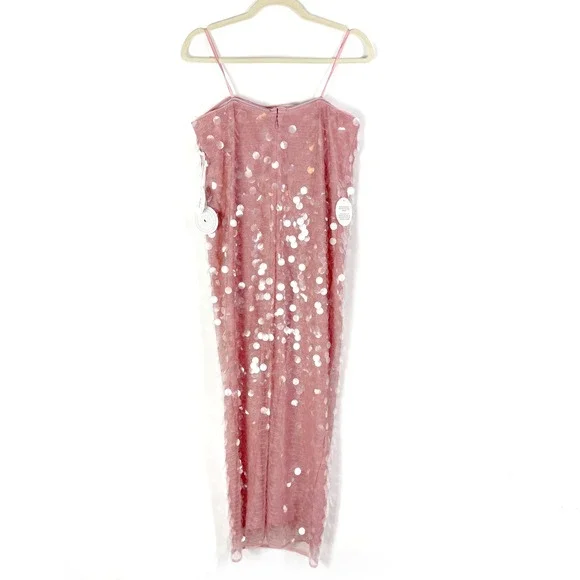 Staud Casey Dress Pink Strapless Sequin Gown Party Evening Maxi Sz 12 - Picture 11 of 11